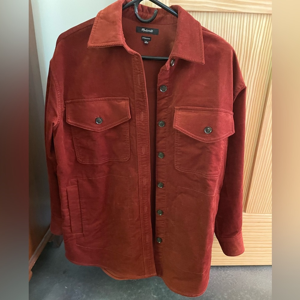 Madewell oversized corduroy button up shirt